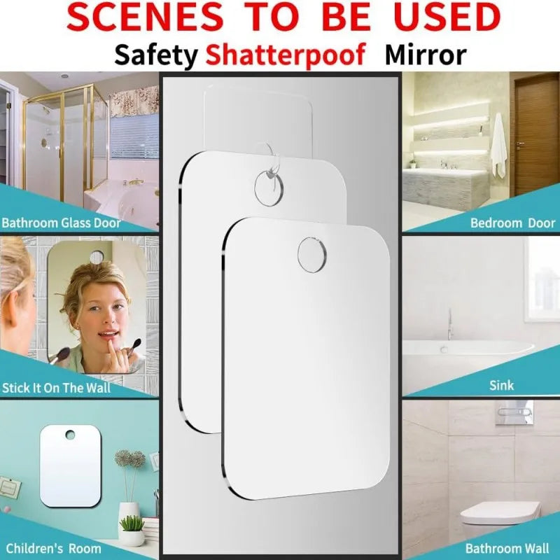Acrylic Fogless Shower Mirror – Anti-Fog Shaving & Makeup Fogless Shower Mirror Richie's