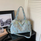 Strawberry Corduroy Travel Bag – Large Crossbody Duffel Travel Duffel Bag Richie's Green