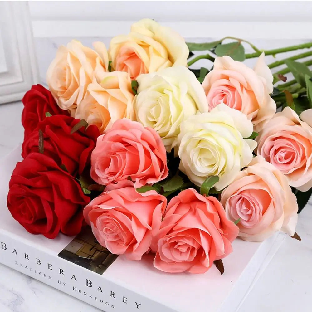 Vintage Silk Rose Artificial Flower – 5 Colors, 50cm Stem Artificial Silk Flower Richie's