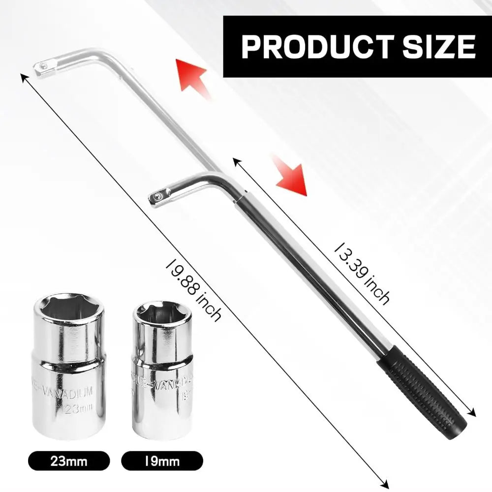 Telescoping Lug Wrench 17/19/21/23mm with Sockets | Car Wheel Telescoping Lug Wrench Richie's