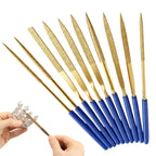 10Pc Titanium Diamond Needle File Set – Metal Glass Ceramic Needle File Set Richie's