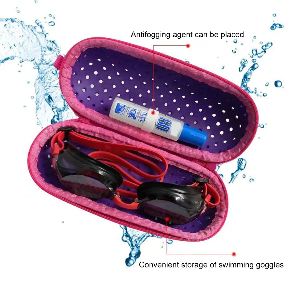 EVA Swim Goggle Case with Clip & Drain Holes | APWIKOGER Swim Goggle Case Richie's