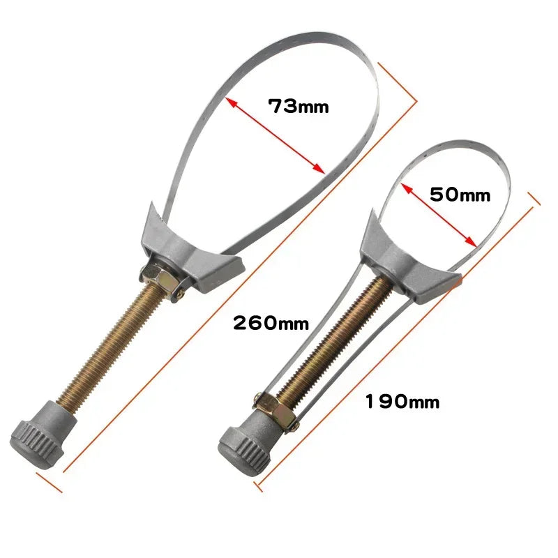 Adjustable Oil Filter Strap Wrench 60–120mm | Carbon Steel Oil Filter Wrench Richie's