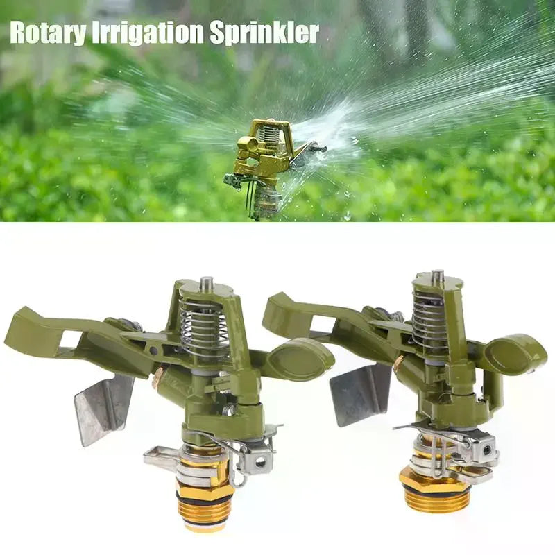 Metal 360° Pulsating Sprinkler 1/2 & 3/4 Inch Garden Irrigation Garden Sprinkler Richie's