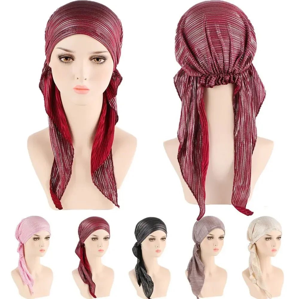 Women's Printed Stretch Turban Hat – Knit Bonnet Underscarf Turban Bonnet Hat Richie's