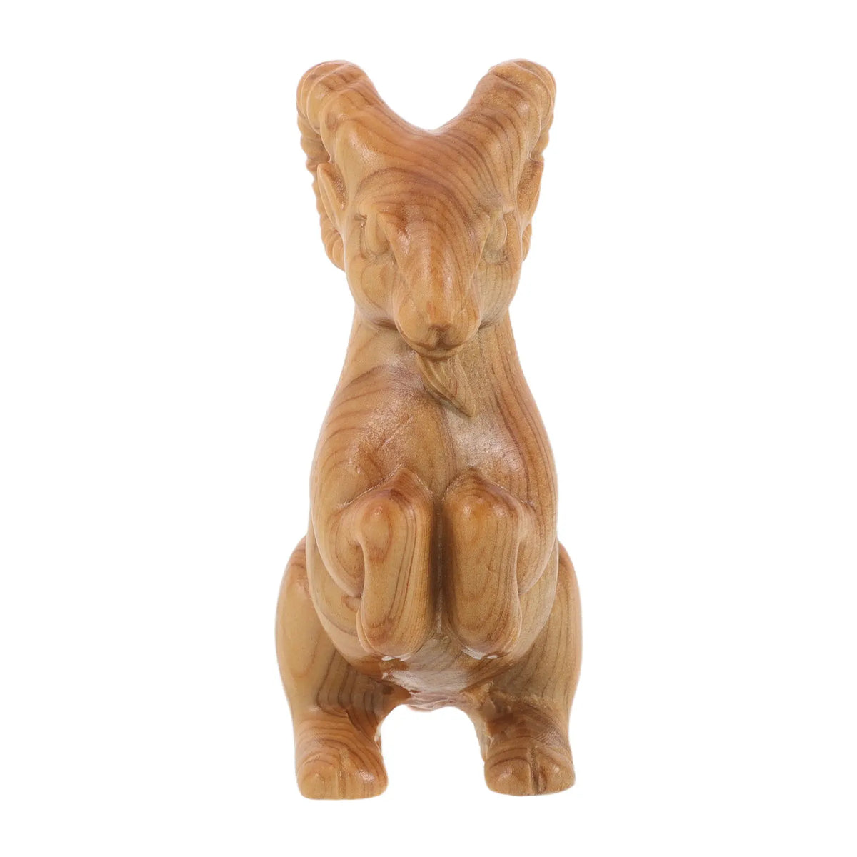 2027 Zodiac Goat Wood Sculpture | Chinese Feng Shui Lucky Statue Wood Zodiac Figurine Richie's
