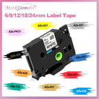 MarkDomain TZ Label Tape Compatible Brother P-Touch 6–24mm Label Maker Tape Richie's