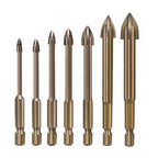 Binoax 7Pcs Carbide Glass & Tile Drill Bit Set – Spear Head Glass Tile Drill Bits Richie's