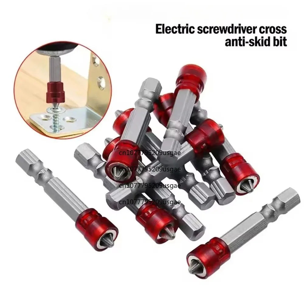 Magnetic PH2 Screwdriver Bits 1/4" Hex Shank with Depth Stop Ring Screwdriver Bit Set Richie's