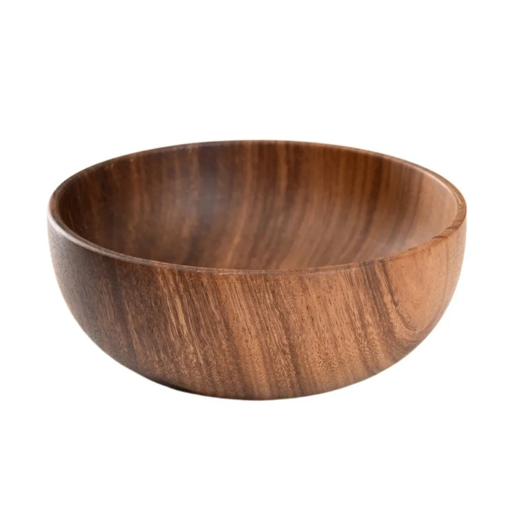Japanese Style Handmade Wooden Soup Bowls – Round Wood Tableware Wooden Soup Bowl Richie's