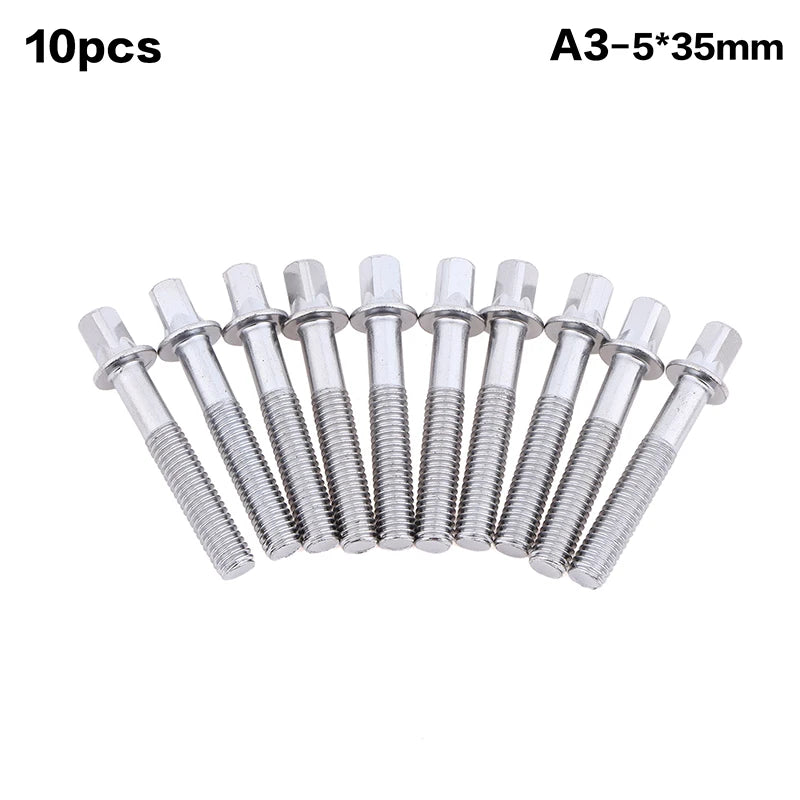 80mm Drum Tension Rods – 10-Piece Stainless Steel Kit Drum Replacement Parts Richie's A4