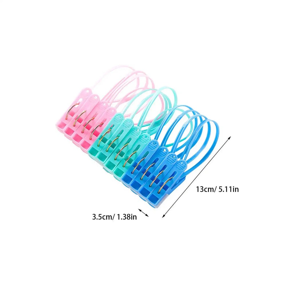 24Pcs Rust-Resistant Plastic Clothes Clips for Laundry Drying Clothes Clips Richie's