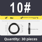 Kande Nitrile O-Ring Set 20-30pcs 1.4-26.5mm Oil Seal Gasket Rubber O-Ring Set Richie's 11.2x1.8 30pcs