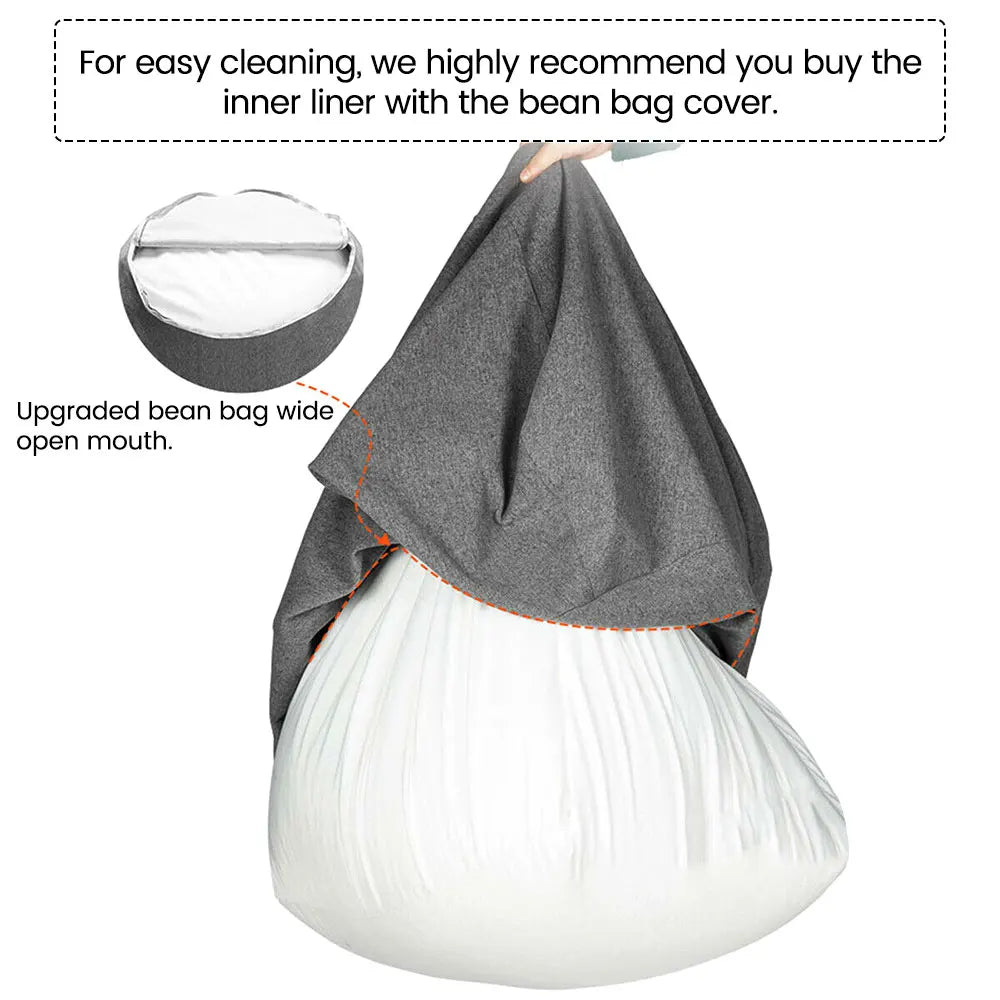 Bean Bag Inner Liner Removable Washable Cover – 1 or 2pc Bean Bag Liner Richie's