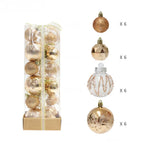 24pcs Christmas Ball Ornaments Set – 4cm & 6cm Xmas Baubles Christmas Ornament Set Richie's Rose Gold 1.5cm