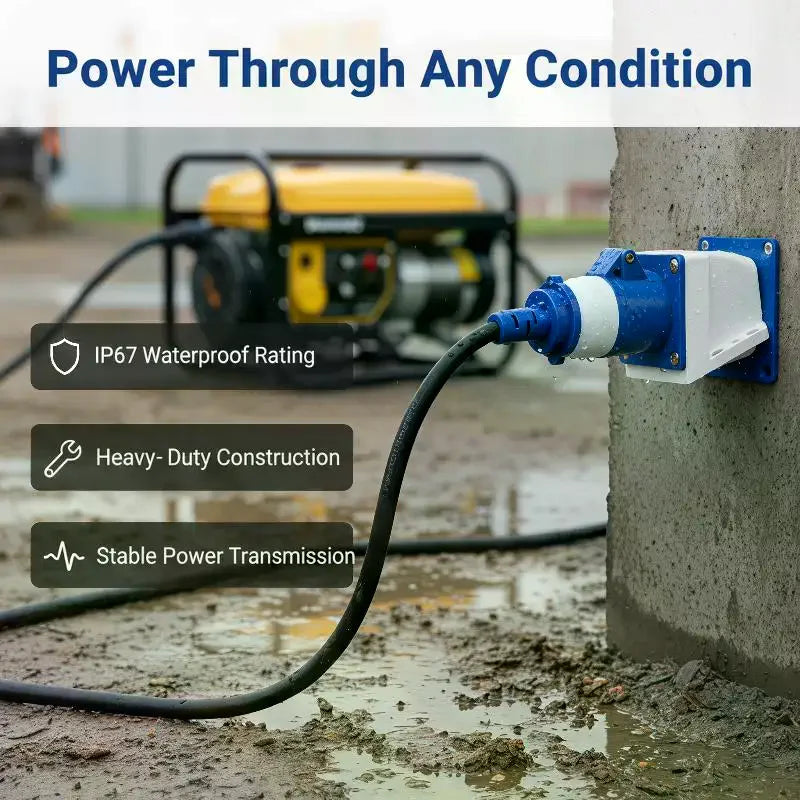 220V 16A IP44 Waterproof Industrial Plug & Socket Connector Industrial Power Connector Richie's