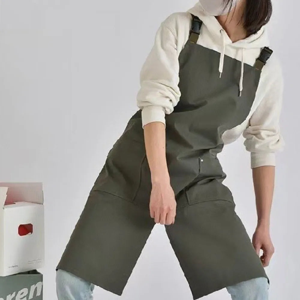 Waterproof Kitchen Apron with Pockets & H-Shaped Straps Kitchen Work Apron Richie's