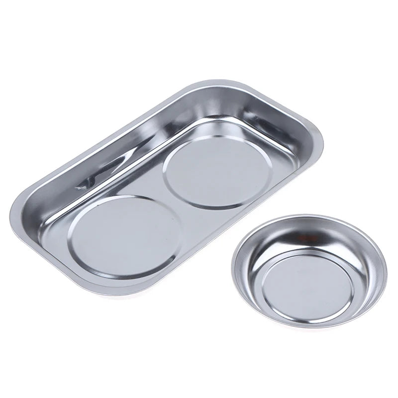 Stainless Steel Magnetic Parts Bowl 4" & 6" | Bolts Nuts Screws Magnetic Parts Tray Richie's