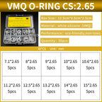 NBR Silicone FKM O-Ring Repair Kit – 1.8mm & 2.65mm Gasket Set O-Ring Repair Kit Richie's 149-VW-BW50S