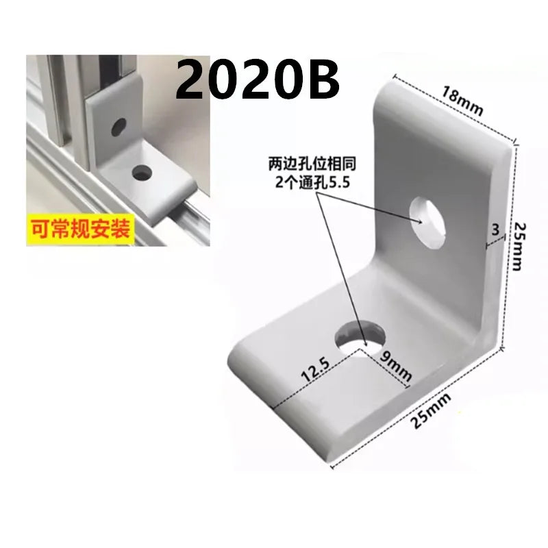 90° Inside Corner Bracket for 2020 3030 4040 4545 Aluminum Extrusion Corner Bracket Richie's