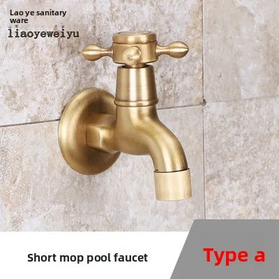 Retro European All-Copper Outdoor Cold Water Faucet | Sink Tap Cold Water Faucet Richie's A