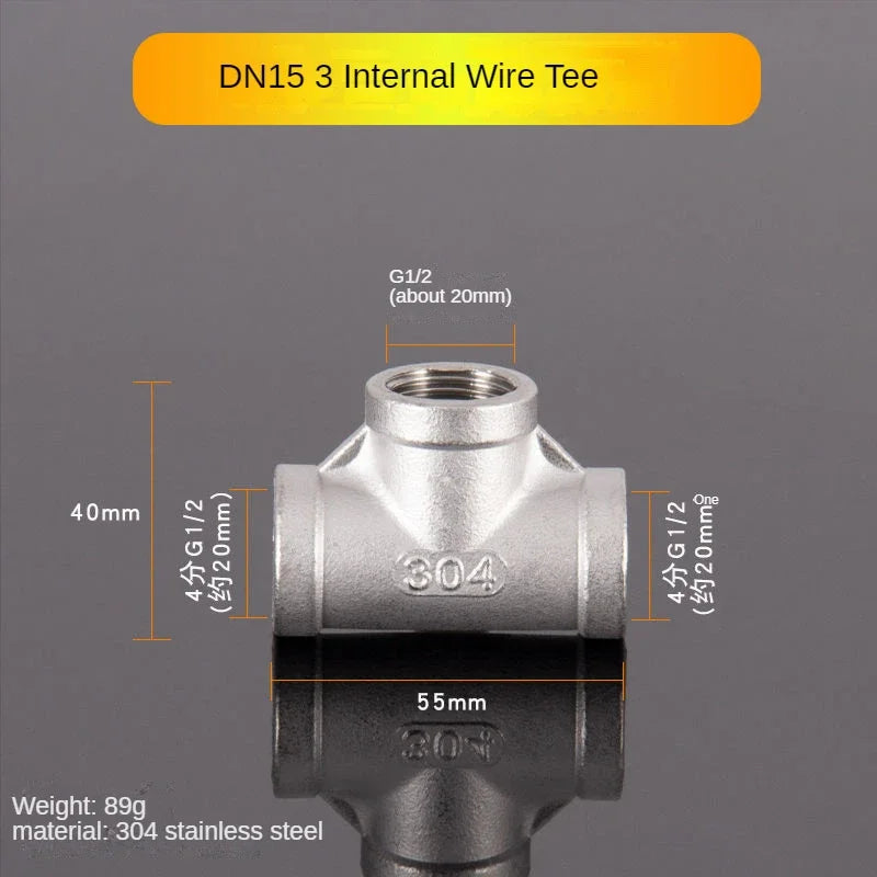 1/2" 304 Stainless Steel Pipe Fittings – Tee, Elbow & Connector Pipe Fitting Richie's Tee-2 1/2"