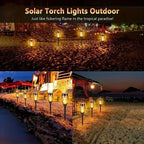 Solar Flame Torch Light 12/96 LED Flickering Outdoor Garden Lamp Solar Garden Light Richie's