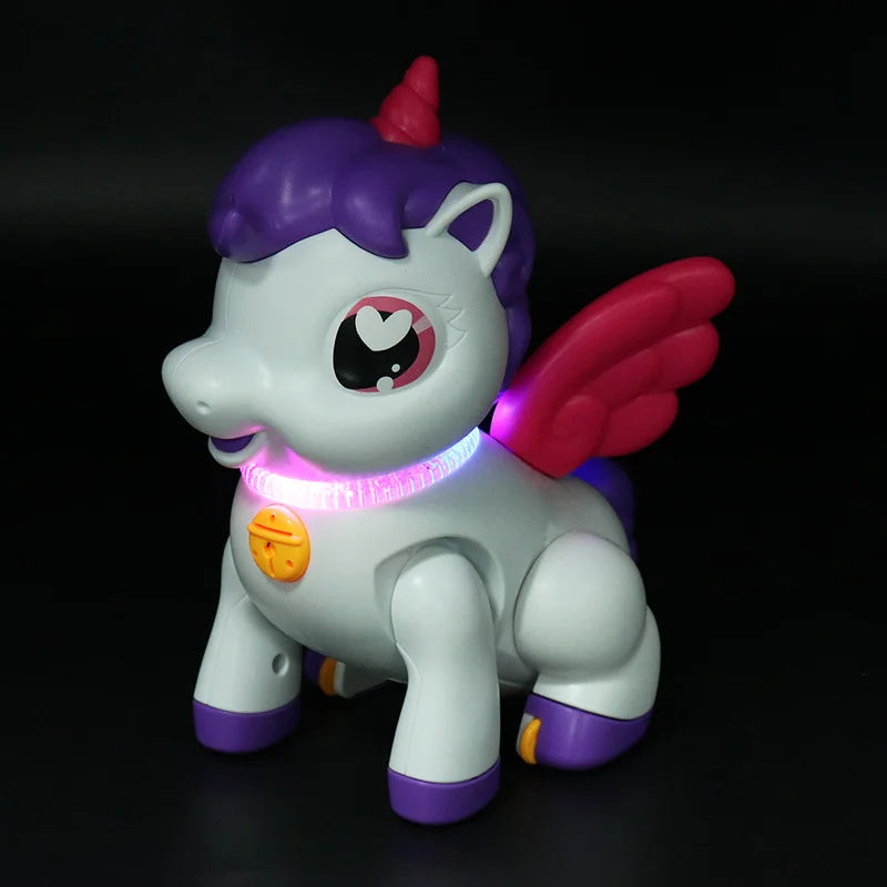 Unicorn Pegasus Toy with Lights & Music – Girls Fantasy Gift Kids Fantasy Toy Richie's RS-9024C White