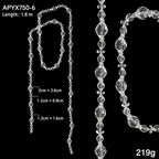 1.8M Acrylic Bead Garland – Crystal & Pearl Christmas Strand Christmas Bead Garland Richie's Style 6