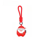 Cartoon Santa Reindeer Keychain – Faux Leather Christmas Pendant Holiday Keychain Richie's Santa Claus 1 Pc