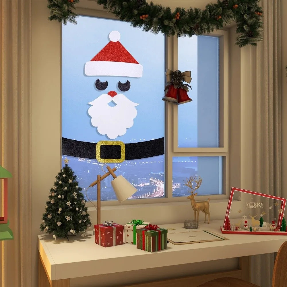 Large Christmas Window & Door Stickers – Snowman, Santa, Reindeer Christmas Wall Stickers Richie's