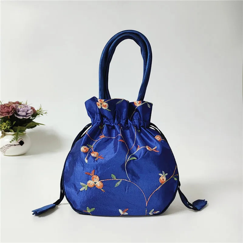 Women Embroidery Flower Cosmetic Bag – Ethnic Mini Purse & Pouch