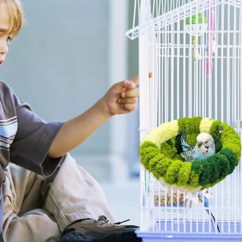 Velvet Plush Bird Nest Hammock – Cozy Parrot Cage Bed Bird Nest Hammock Richie's