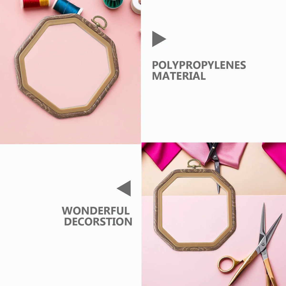 Octagon Cross Stitch Embroidery Hoop – Heavy Duty 14cm Frame Embroidery Hoop Frame Richie's