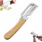 2-Pack Stainless Steel Fruit & Vegetable Peeler – Wooden Handle Vegetable Peeler Set Richie's Brown