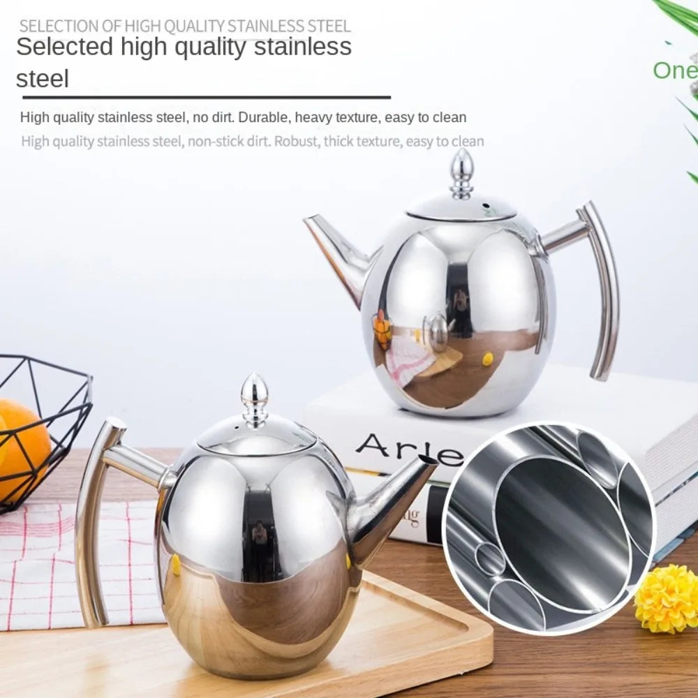 Stainless Steel Teapot Kettle 1L–2L with Filter | Gas & Induction Stovetop Tea Kettle Richie's