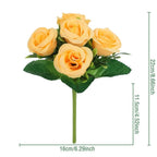 Silk Artificial Pansy Flowers Faux Rose Bouquet – DIY Home Decor Artificial Flowers Richie's 02-Yellow
