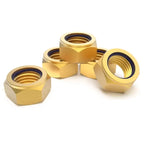 Brass Hex Nylon Insert Lock Nuts M4 M5 M6 M8 M10 M12 Hex Lock Nuts Richie's