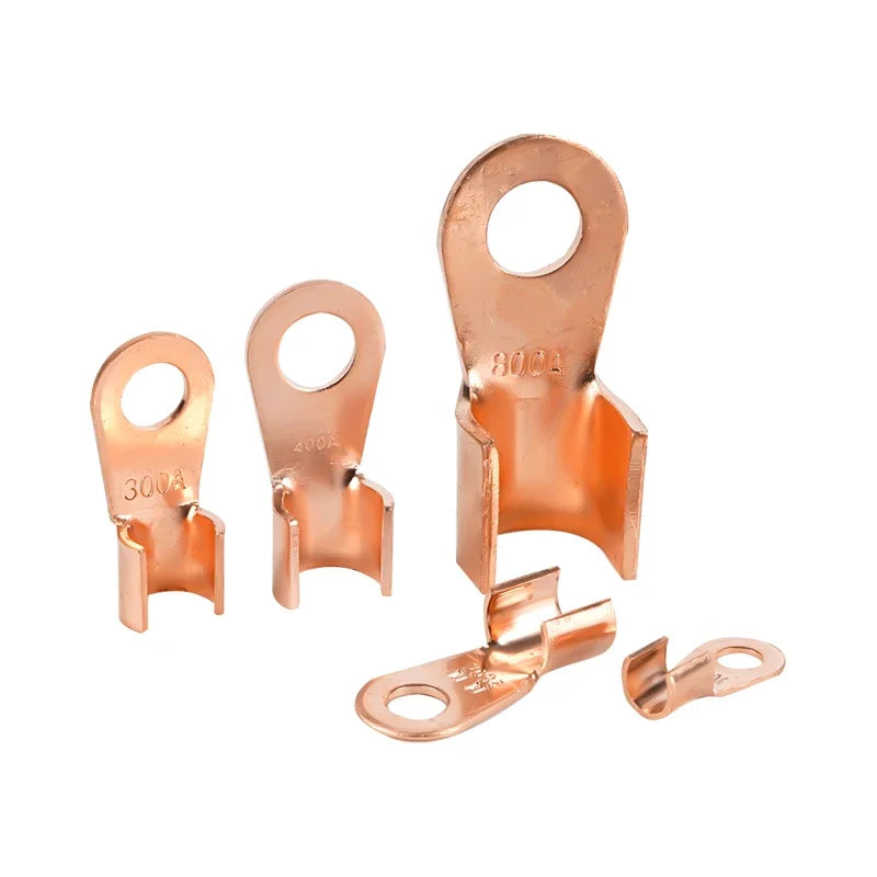 Copper OT Ring Crimp Terminals Non-Insulated Wire Lugs 10-100A Crimp Ring Terminals Richie's