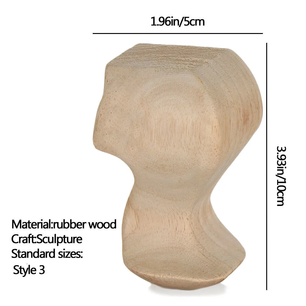 Vintage Wood Carved Furniture Legs European Cabinet Feet Wood Furniture Legs Richie's 10x5cm Style 3