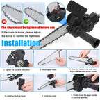 Electric Drill to Chainsaw Kit – 4 & 6 Inch Conversion Set Chainsaw Drill Attachment Richie's