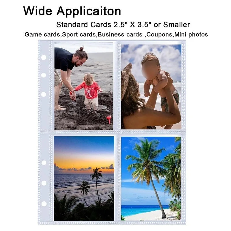 PU Leather 6-Ring Binder Magnetic Closure & Photo Card Sleeves Ring Binder Organizer Richie's