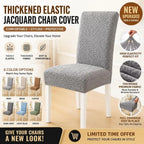 3D Leaf Jacquard Stretch Dining Chair Cover – Elastic Slipcover Chair Slipcover Richie's