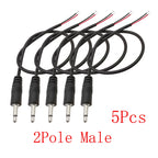 5Pcs 3.5mm AUX Male Female Extension Cable DIY Audio Repair Audio Extension Cable Richie's 2Pole Male