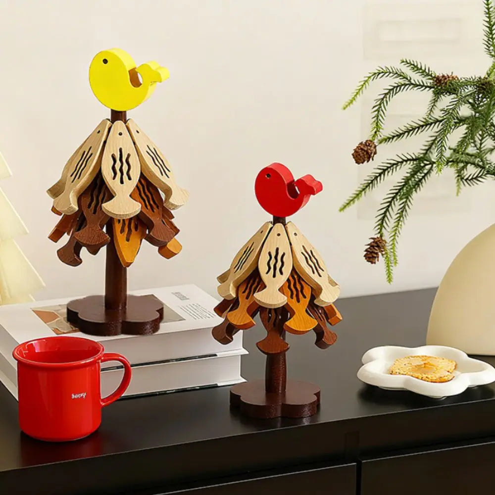 Foldable Bamboo Trivet Mat – Tree-Shaped Heat Resistant Pot Pad Bamboo Trivet Mat Richie's