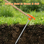 7" T-Shaped Tent Stakes – Heavy Duty Ground Pegs for Camping Tent Stakes Richie's