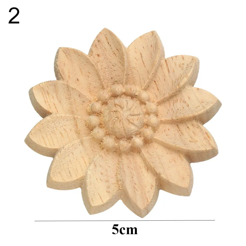 Wood Carved Floral Appliqué – Corner Furniture Frame Decoration