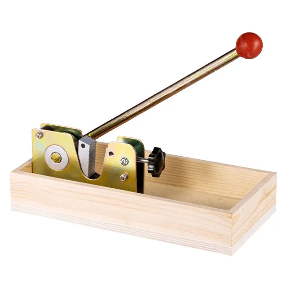 Stainless Steel Nut Cracker & Macadamia Opener with Wood Box Manual Nut Cracker Richie's