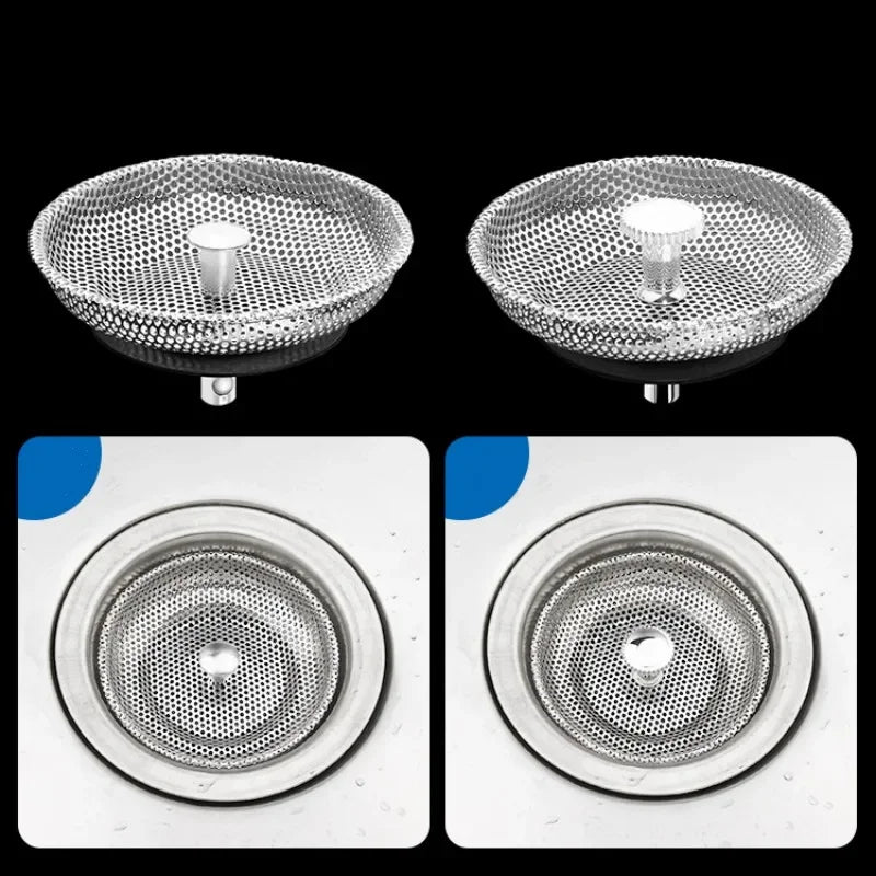 Stainless Steel Sink Strainer & Shower Hair Catcher Drain Filter Drain Strainer Filter Richie's