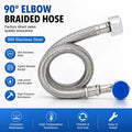 304 Stainless Steel 90° Angle Valve Hose – Toilet & Bathroom Plumbing Angle Valve Hose Richie's DN15 40cm